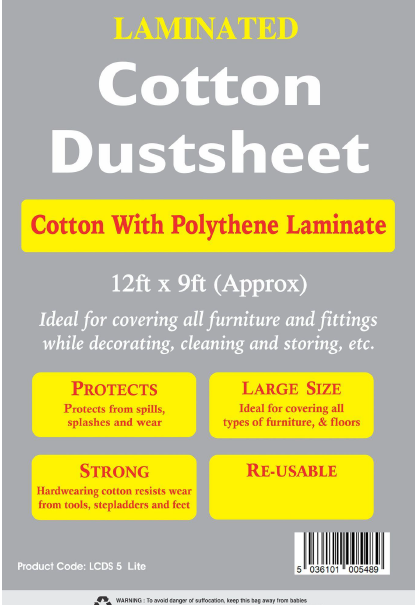 Laminated Cotton Twill Dustsheet