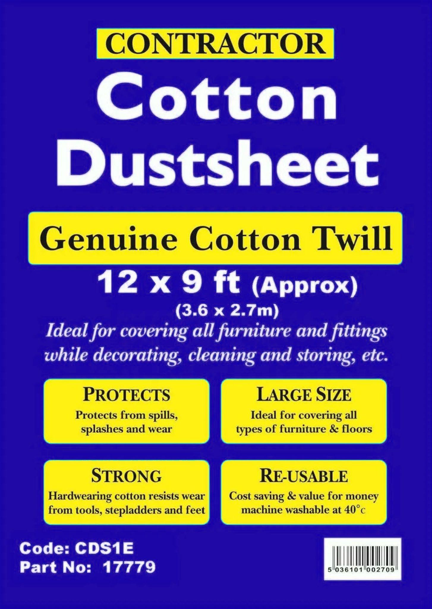 Heavyweight Cotton Twill Dustsheet 