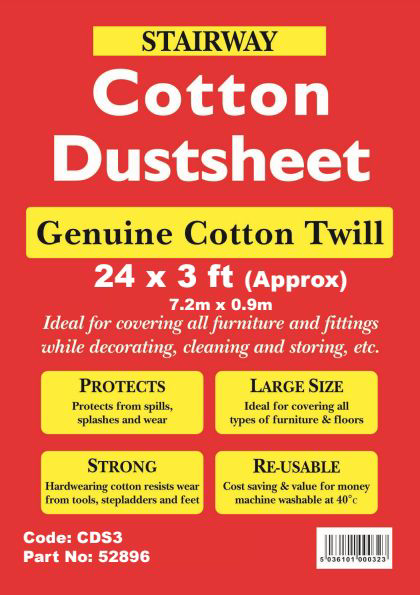 Cotton Twill Stairway Dustsheet 