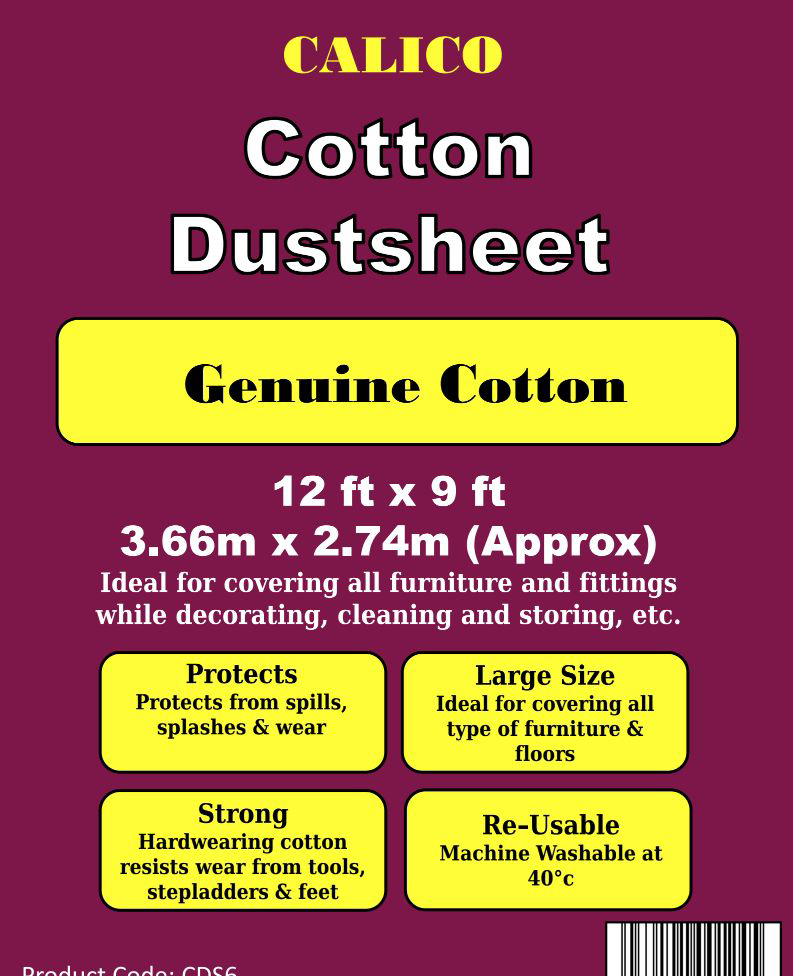 Calico Cotton Dustsheet