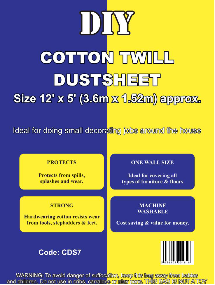 Cotton Twill Dustsheet 