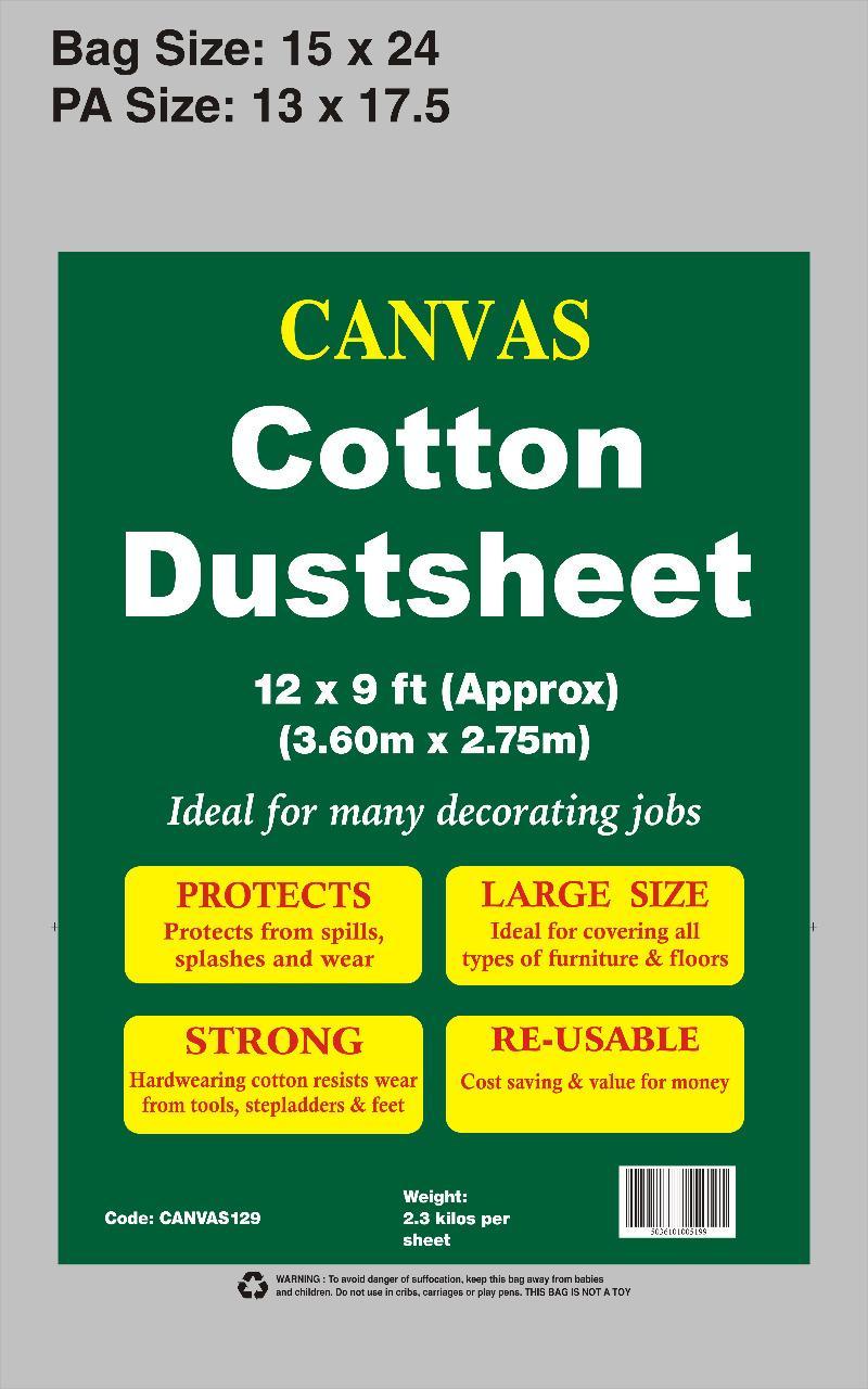 Professional Canvas Heavyweight Dustsheet 
